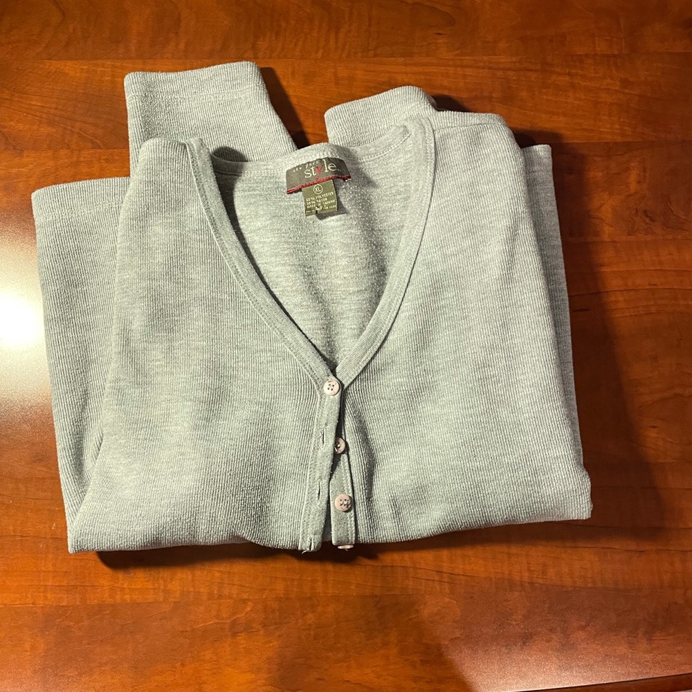 Grey Sweater Cardigan